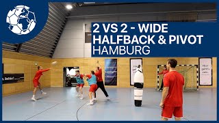 2vs2 - Halfback & Pivot - Handballtraining - Jansen | Handball inspires Hamburg