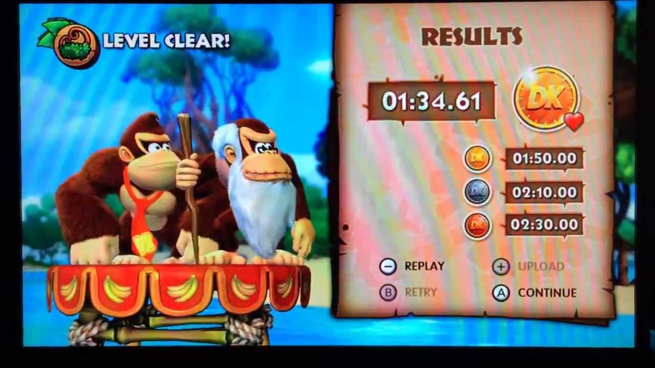DKC Tropical Freeze 1-1 Mangrove Cove (Current Record 1:34:61)