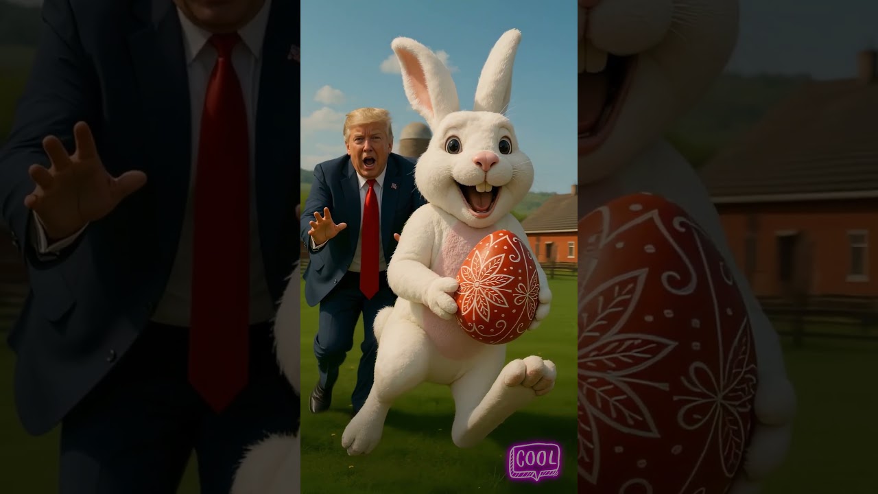 Trump vs Easter Bunny.This Scene Deserves an Oscar for Best Chase Sequence 
