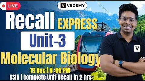 Recall Express | Unit-3 | Molecular Biology | Superfast Recalling | Virendra Singh | CSIR | GATE |