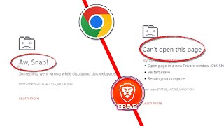 fix can’t open this page error on chrome/brave browser running windows 11 | aw, snap error solve