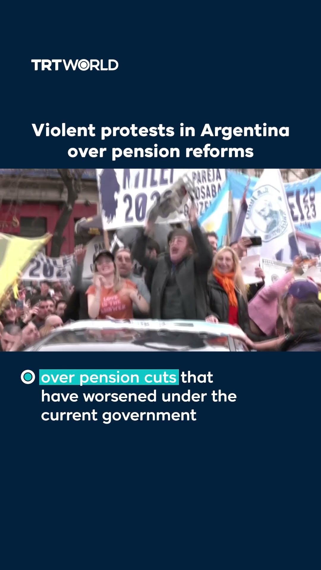 Violent protests in Argentina over pension reforms