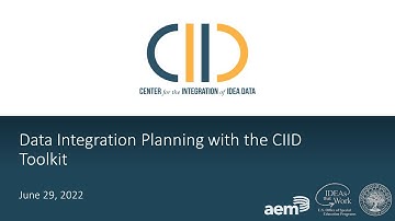 Data Integration Planning with the CIID Toolkit