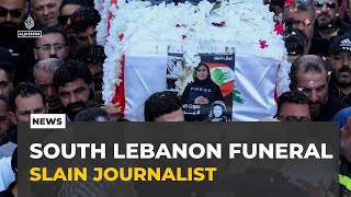 Israeli attacks on Southern Lebanon: Funeral held for slain journalist