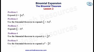 Binomial Theorem: Lesson 2