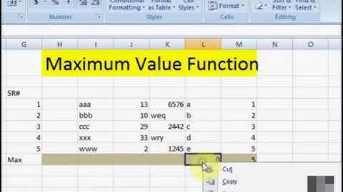 How to Use MAX Function Ms Excel in Urdu/Hindi