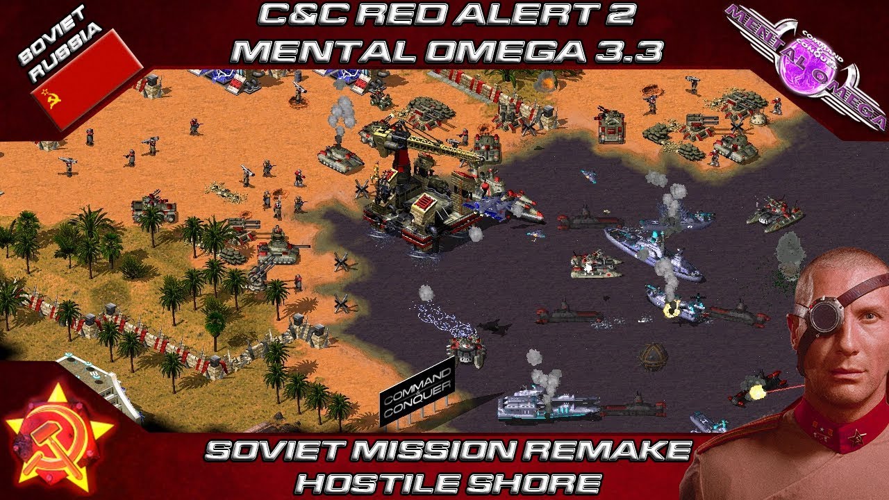 RED ALERT 2 MENTAL OMEGA 3.3 - Soviet Mission Remake HOSTILE SHORE - YouTube