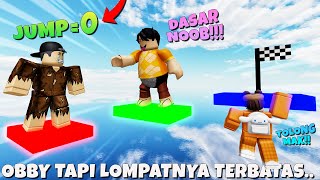 KOCAK!! Tantangan OBBY Tapi LOMPATAN Kita TERBATAS 😭😂😭