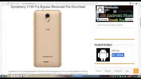 Symphony V135 Frp Remove File 9MB Solution With Sp Flash Tool