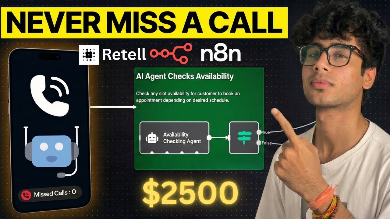 This AI Voice Agent Answers EVERY Call & Books Appointments (n8n + Retell AI)