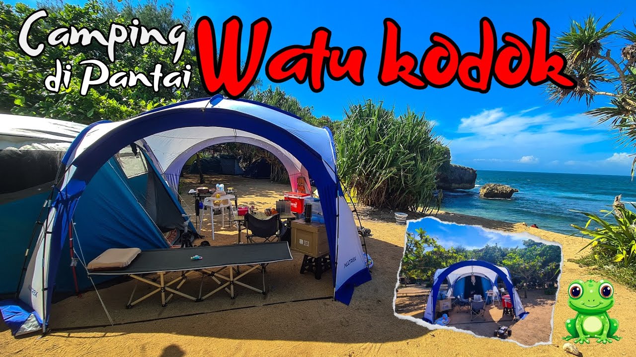Camping di pantai watu kodok || gunung kidul || pantai watu kodok || family camp