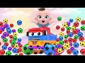 Color balls Surprise Egg | Cinco macaquinhos música colorida Learn Sing A Song! Nursery Rhymes