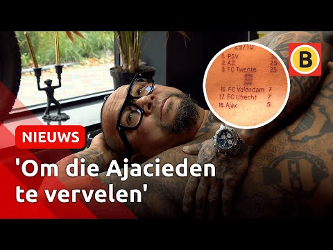PSV-fan tatoeëert TELETEKST-STAND op lichaam | Omroep Brabant