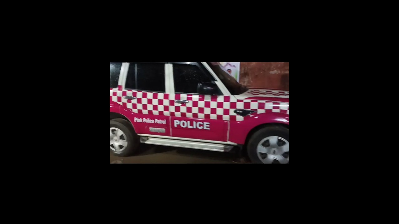 Pink police patrol car full body modifications 