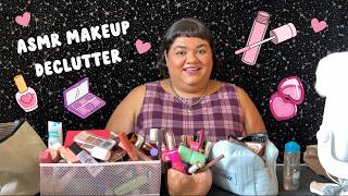 ASMR Makeup Declutter Part 1 💄 (makeup rummaging sounds, soft spoken, makeup collection) screenshot 4
