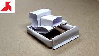 DIY - How to make a BULLDOZER with a movable blade out of A4 paper by DIY crafts from A4 PAPER 165,023 views 3 years ago 28 minutes