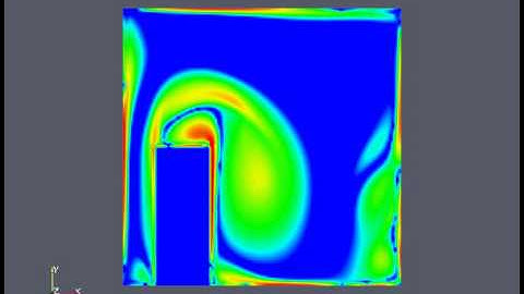 Vortiticy field in moving immersed boundary problem