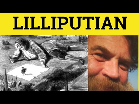 🔵 लिलीपुटियन्स अर्थ - लिलीपुटियन उदाहरणे - लिलीपुट - साहित्यिक शब्दसंग्रह - ब्रिटिश इंग्रजी
