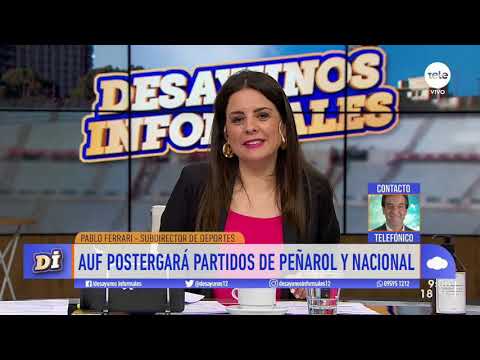 AUF postergará partidos de Nacional y Peñarol