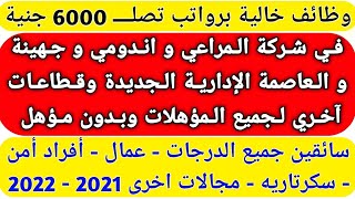 وظائف خالية في جميع القطاعات والتخصصات المختلفة للذكور والإناث برواتب تصلــــ 6000 جنية 2021 قدم هنا