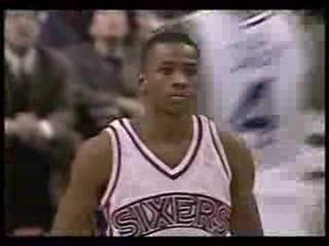 Allen Iverson's NBA Debut 30pt vs Ray Allen Bucks 96/97