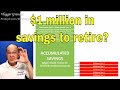 Do you really need $1 Million in savings to retire?  [How much retirement fund is needed?]