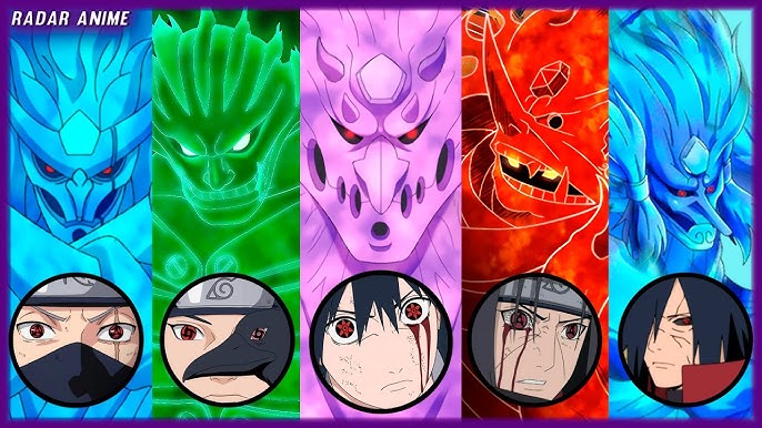 Todas as transformações de Sasuke Uchiha em Naruto Shippuden