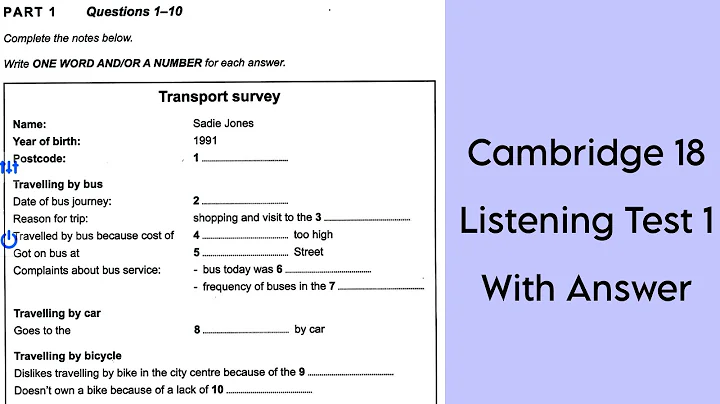Cambridge 18 Listening Test 1 with answers | HD