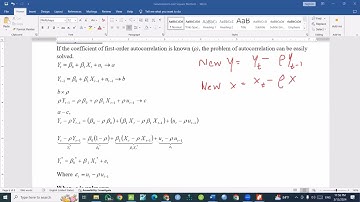 How to address autocorrelation in regression analysis #nuwansir