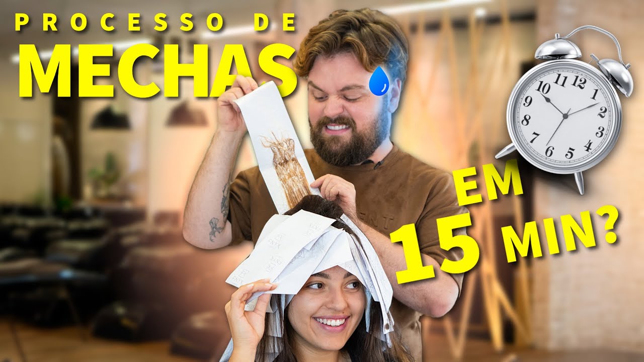 Mechas rápidas em cabelo escuro