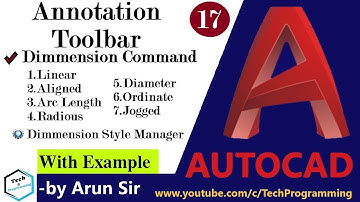 17 AutoCAD Tutorial || Learn Dimmension & Dimm.Style Manager Command  in Autocad||Annotation Toolbar
