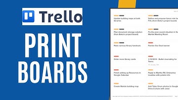 How to print board in trello
