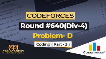 Codeforces Round #640 (Div. 4) Writing code of problem D