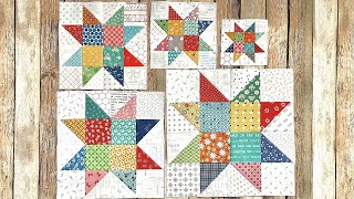 Sew Your Stash Series - Episode #36 - Patchwork Stars in 6 Sizes!!