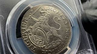 1761 Switzerland Zurich Silver Half Thaler City View PCGS AU58