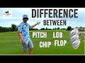 Pitch vs chip vs lob vs flop  different short game shots