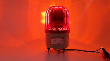LTE-1101J. ROTARY WARNING LIGHT with BUZZER ALARM. RED. BULB 10W