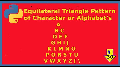 Equilateral triangle pattern of character or alphabets