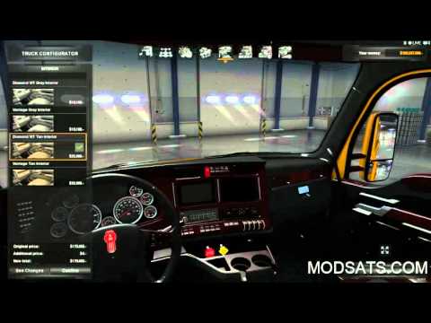 Kenworth T680 Black Lux Interior mod | ATS mod - YouTube