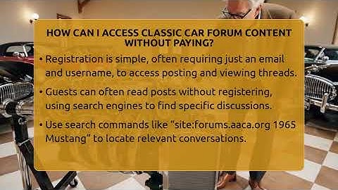 How Can I Access Classic Car Forum Content Without Paying? - Car Collector Enthusiasts