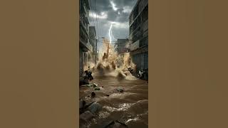 Kota Ini Seketika Jadi Lautan! Petir Menyambar Tepat Saat Banjir Melanda! #viral #flood #viralvideo
