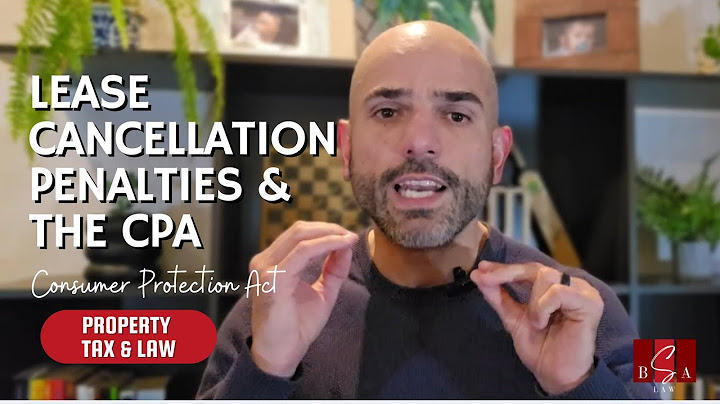 Lease Agreement | Cancellation Penalties & The CPA