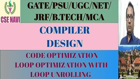 CODE OPTIMIZATION TECHNIQUE/LOOP UNROLLING/CODE OPTIMIZATION TECHNIQUE IN COMPILER DESIGN