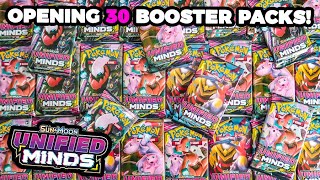 Opening 30 Pokemon Unified Minds Booster Packs!