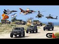 Hezbollah Hamas Uses Irani Fighter Jets &amp; War Drones to Destroy the Israeli Army Convoy - GTA 5