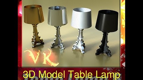 3D Model of 3D Model Table Lamp 05 Bourgie Review