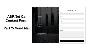 Contact Form in ASP.Net C# | Part 2 C# Send Email