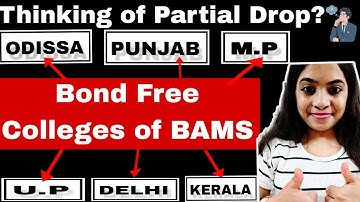 इन Colleges से कर सकते है Partial Drop✅️|No Bond Colleges Of AYUSH|BAMS|Partial Drop|#neet2025#aaccc