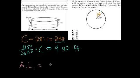 ACT Math Practice Test 2.30: Arc Length