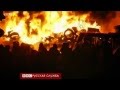 Конец перемирия в Киеве: ночные кадры BBC